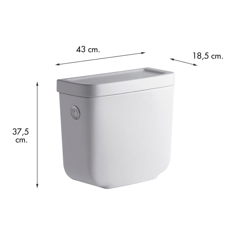 Inodoro largo + depósito dual + bidet 1 agujero + vanitory Ferrum Bari ...