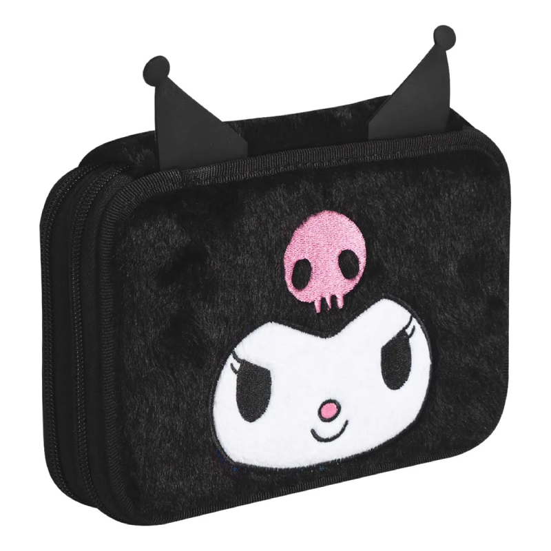 Mooving Cartuchera 2 Pisos Kuromi 1521255 Negra Peluche 2 Pisos 1521255
